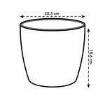 brussels rund 20cm mushroom beige